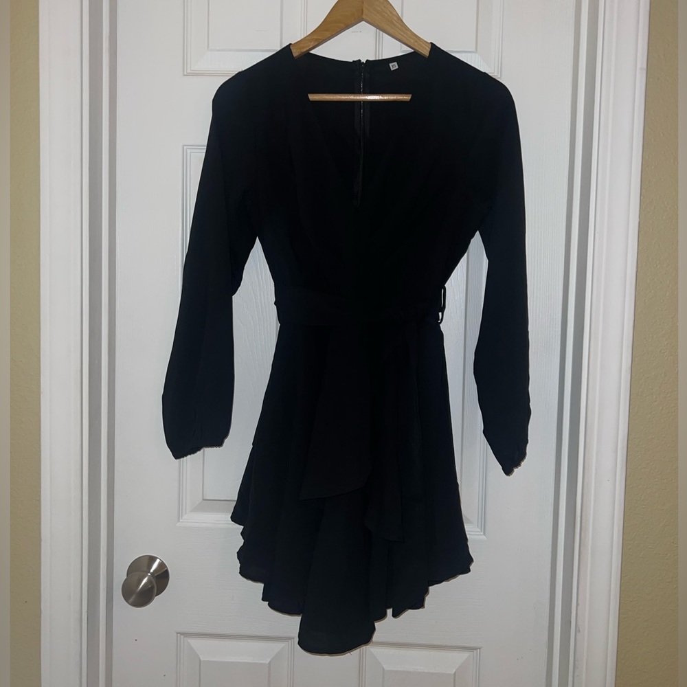 V neck long sleeve dress - Picture 2 of 3